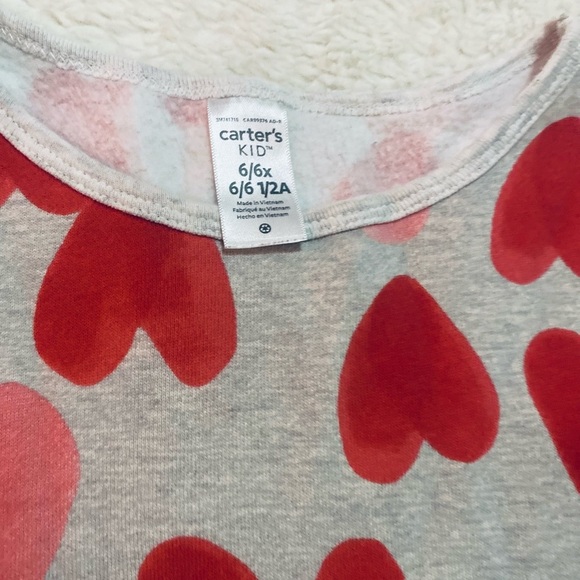 Carter's Gray Dress with Red and Pink Hearts - Picture 3 of 3